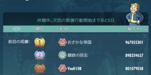 【フォールアウトシェルター】今週のギルド戦の感想まとめ、2鯖が魔境入り【FSO】