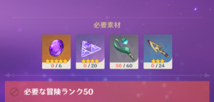 【原神】この必要素材きつすぎる・・・